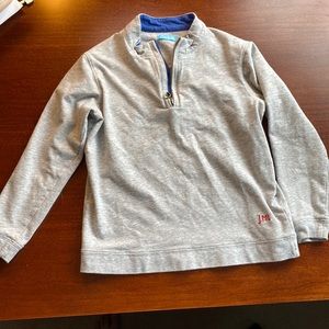 J McLaughin Boys Gray Size 5 Quarter Zip Pullover